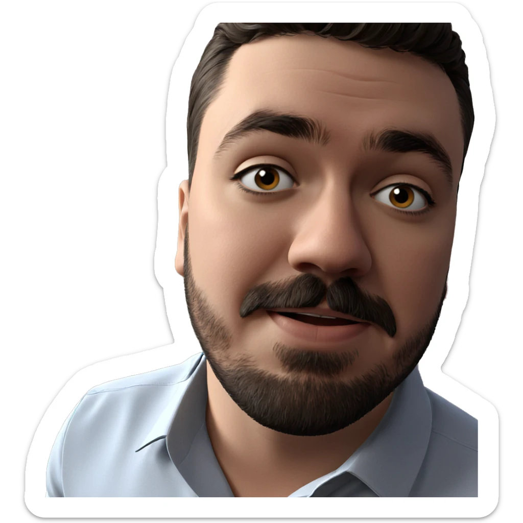 portrait of a stylish man sticker