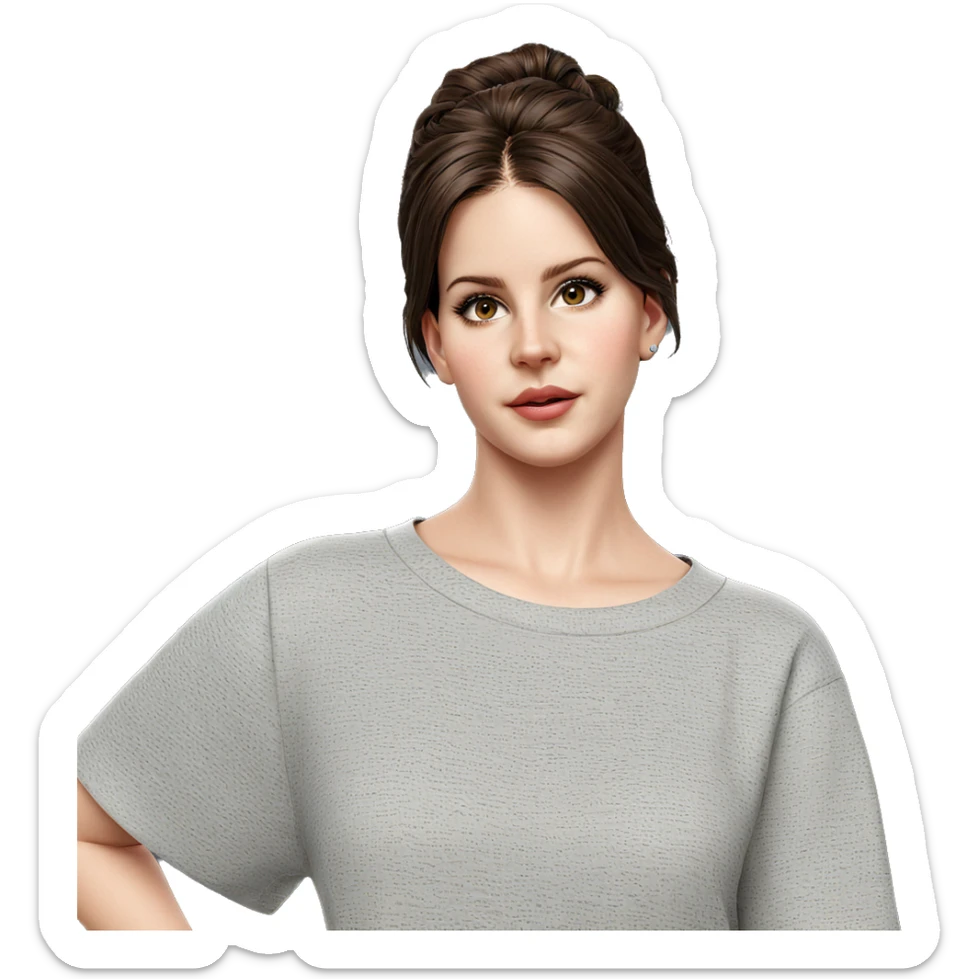 realistic portrait of girl sticker