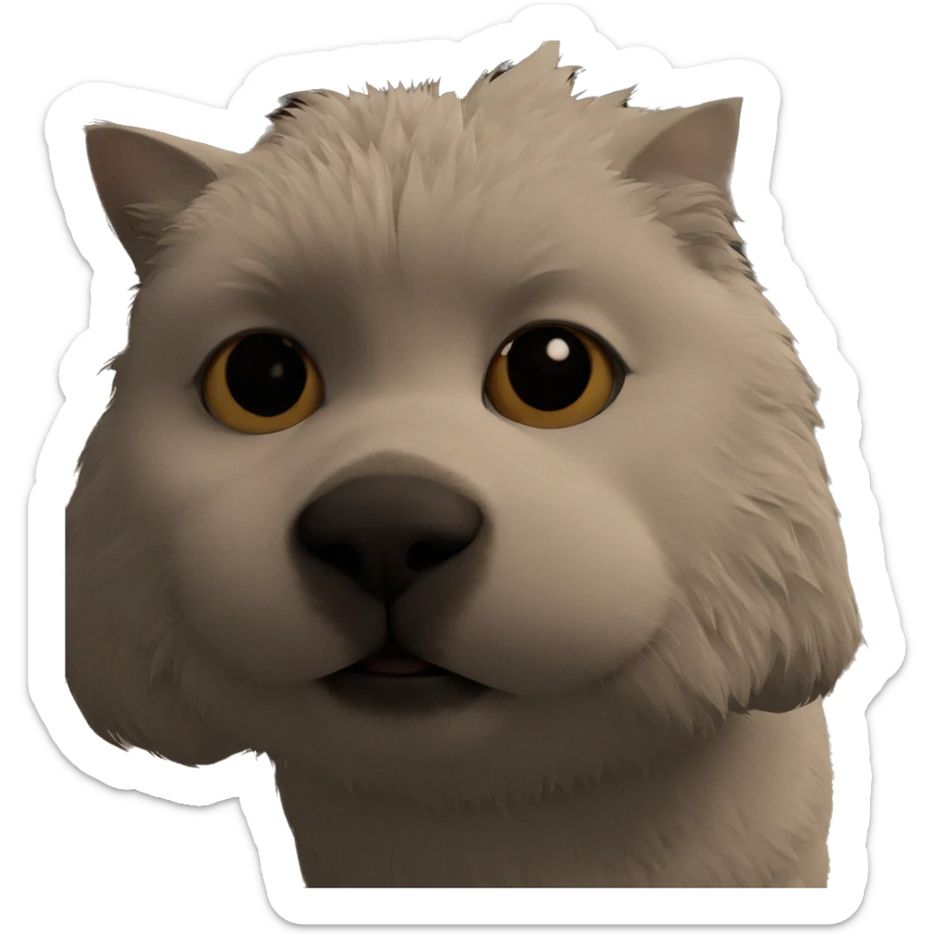 focused gaze of a cat sticker