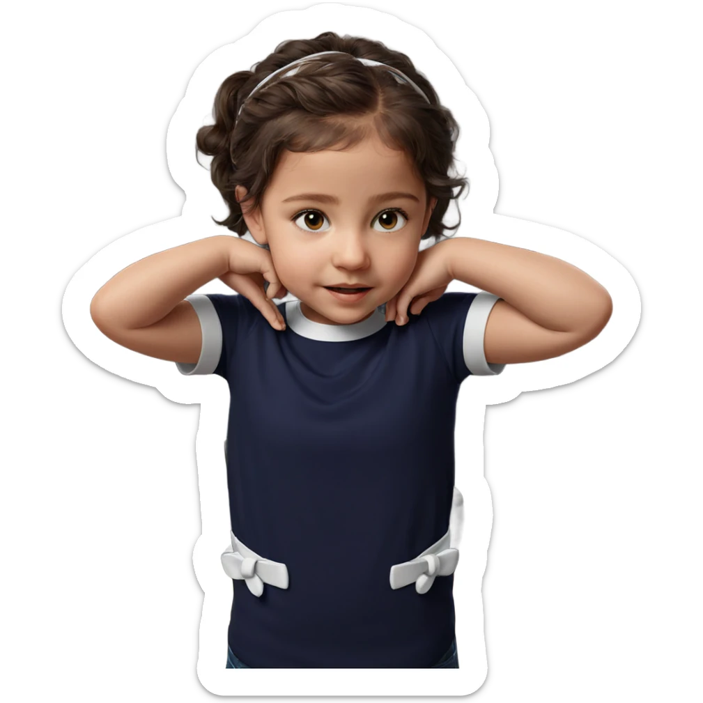 realistic portrait of a girl sticker