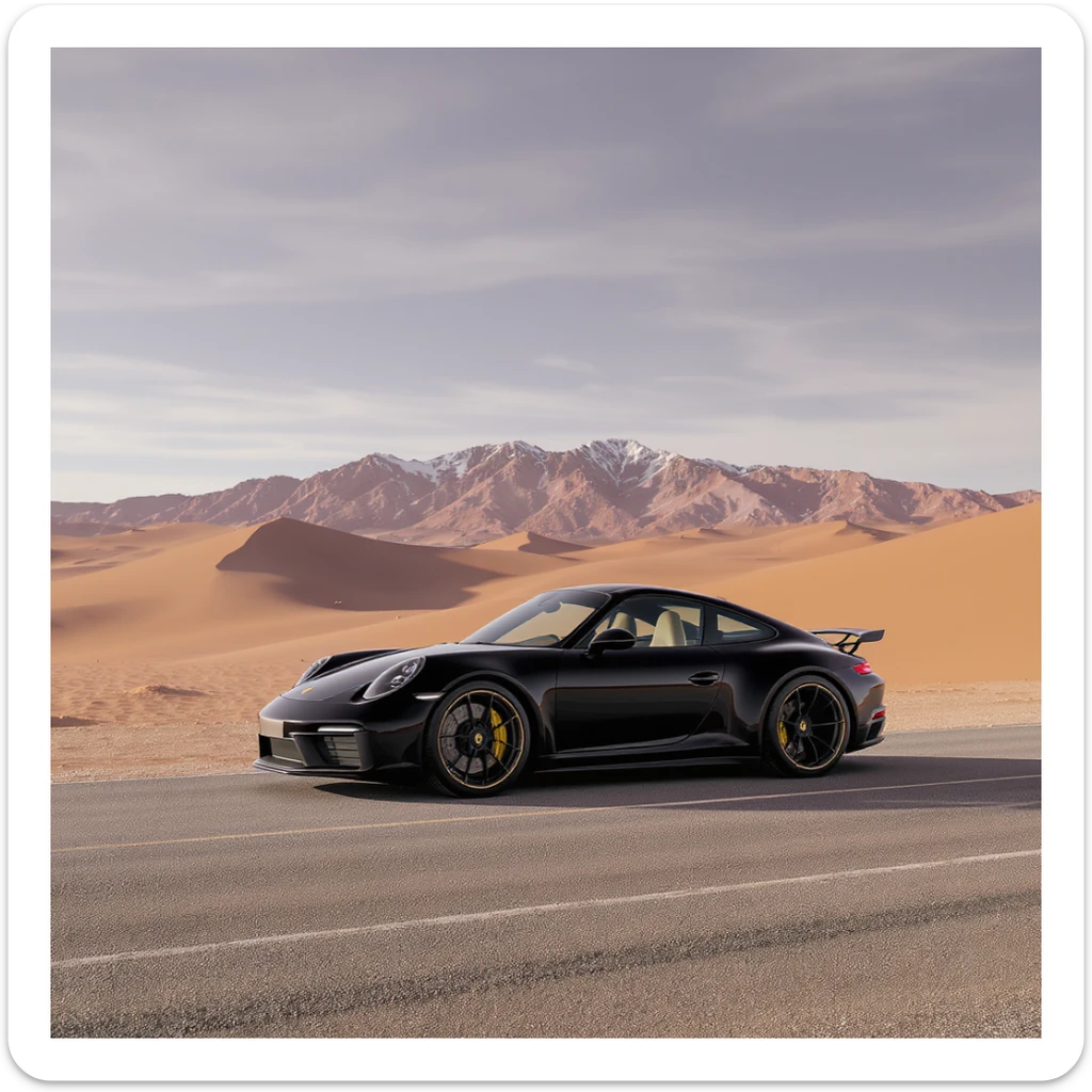 A modern desert mountain, wallpaper, modern, porsche 911 sticker
