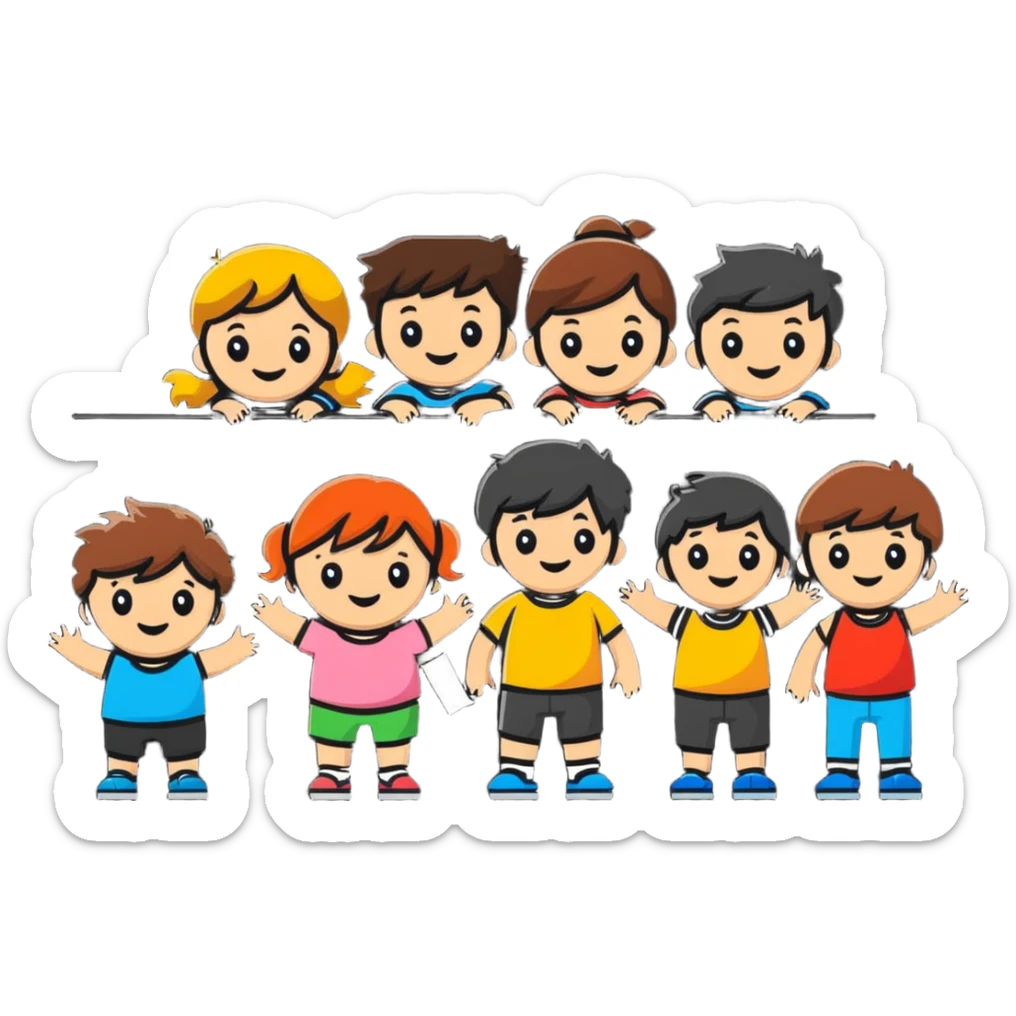 The Goonies group of kids, adventure movie characters sticker