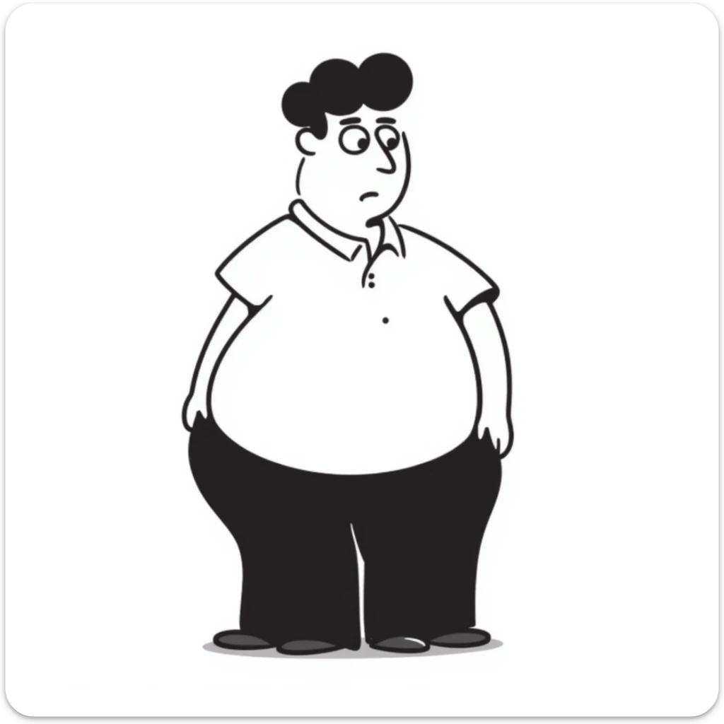 Peter Griffin from Family Guy with a pregnant belly, wearing his signature outfit sticker