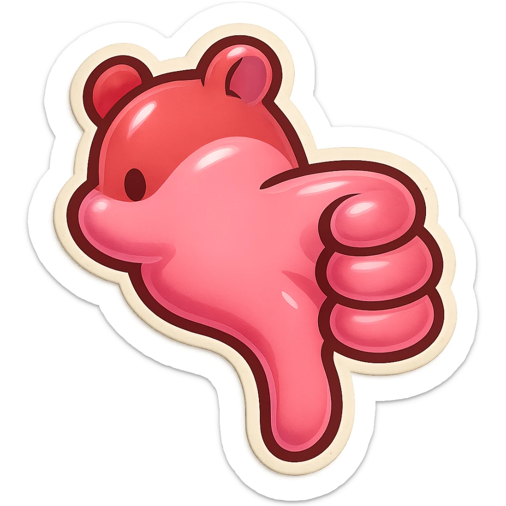Make the cartoon hamster paw pink, keep it isolated and in a cute cartoon style, suitable for Discord emote, with no background. sticker