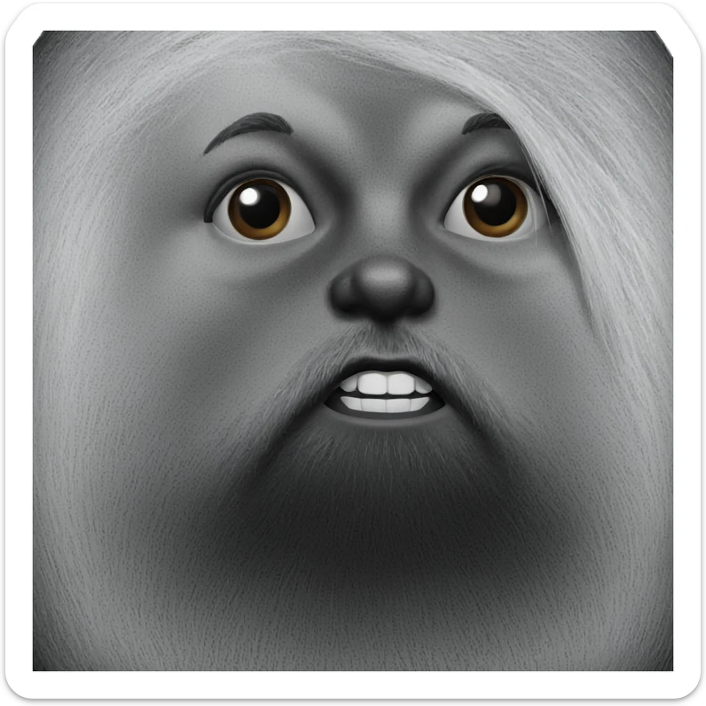 realistic portrait of solo subject sticker