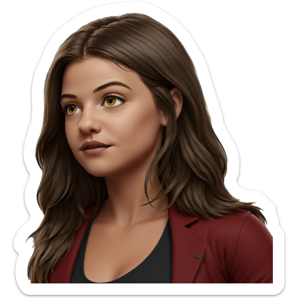 realistic portrait of a girl sticker