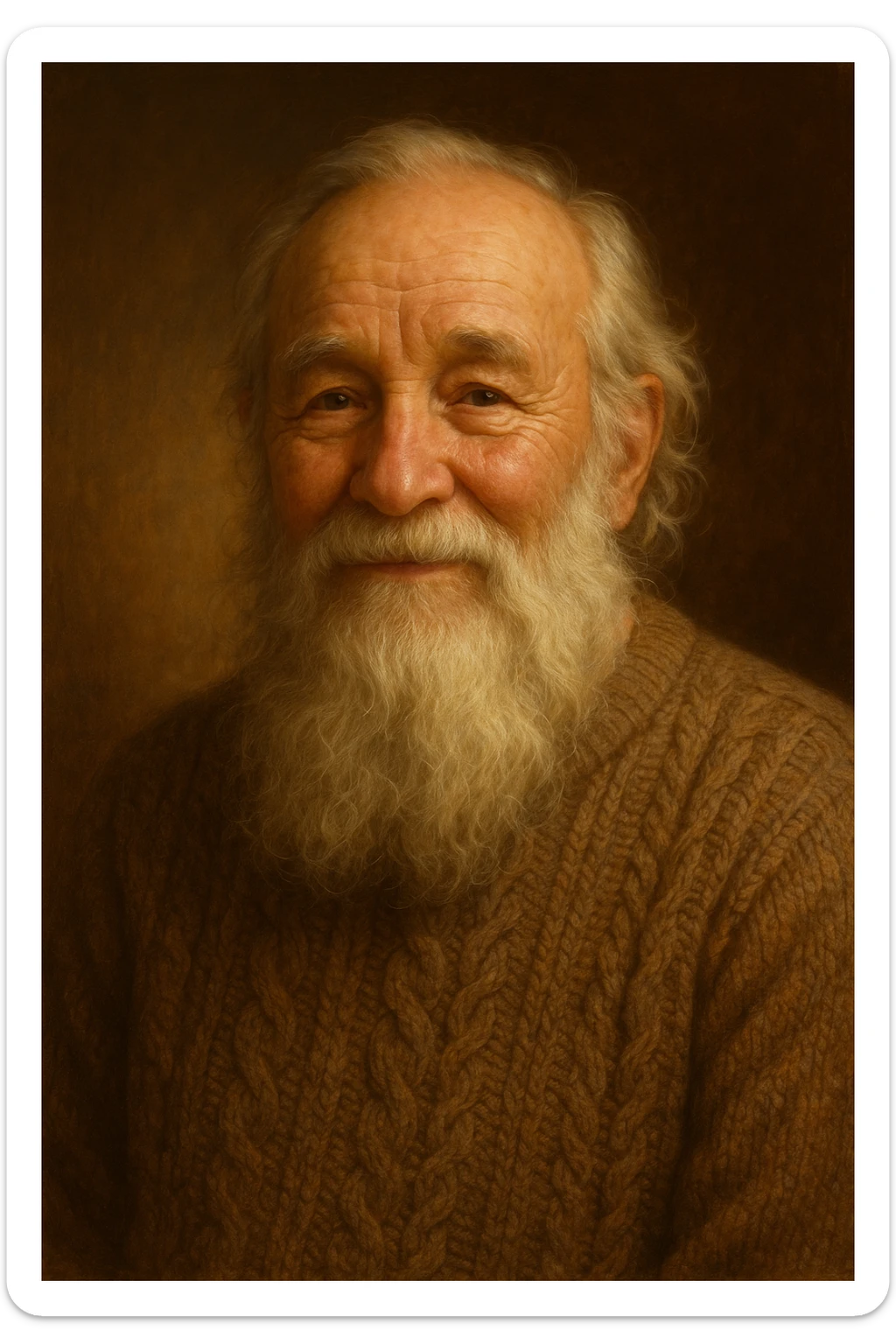 grandfather with a white beard sticker