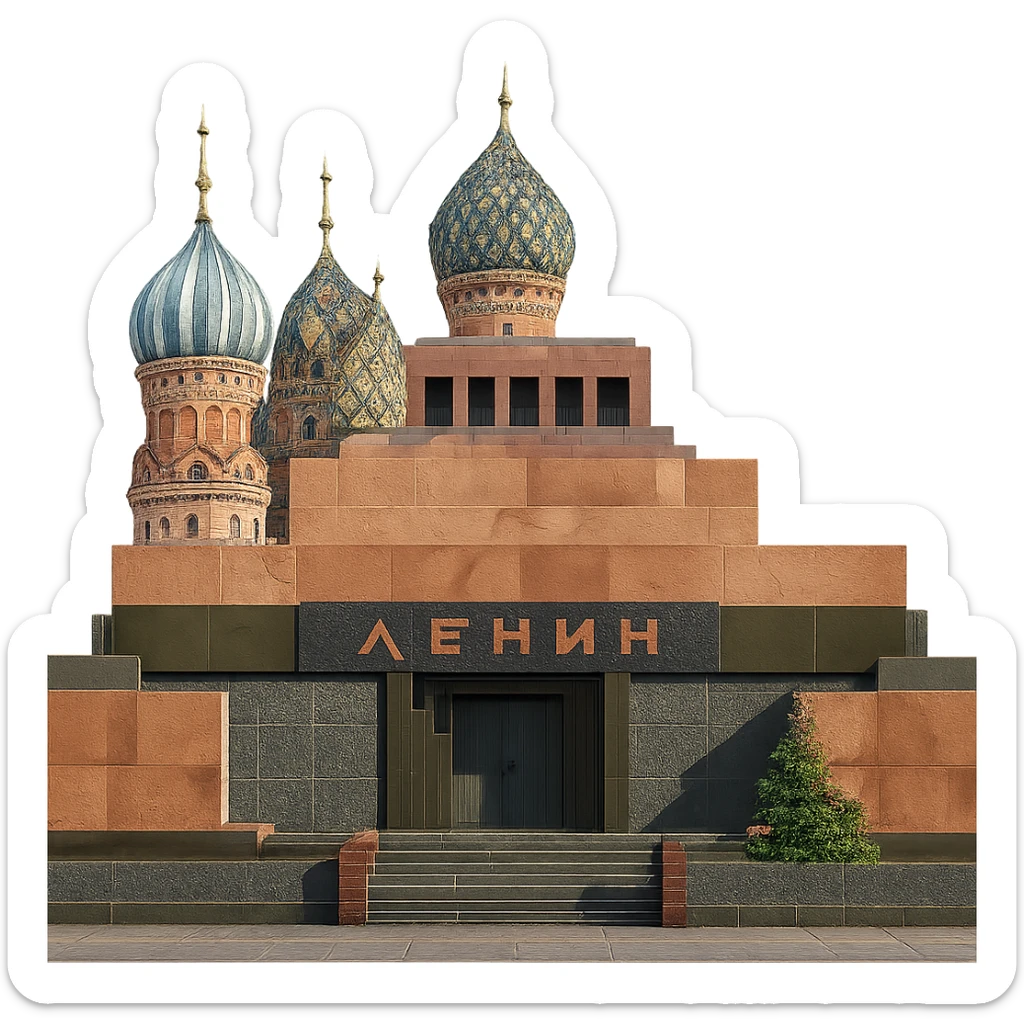 Remove the sky background from the Lenin's Tomb emoji, keeping the majestic, ornate architecture, lifelike detail, bright lighting, and accurate colors exactly the same. The background should be fully transparent and nothing else should change. sticker