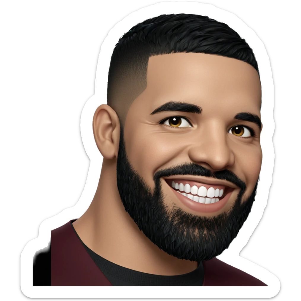 smiling boy with black hair sticker