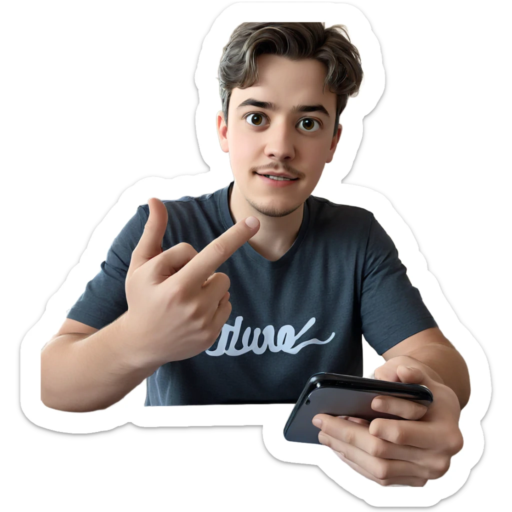 boys indoors with glasses sticker