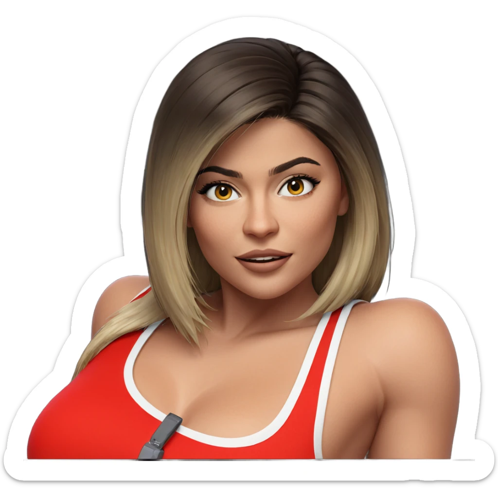 girl in tank top sticker