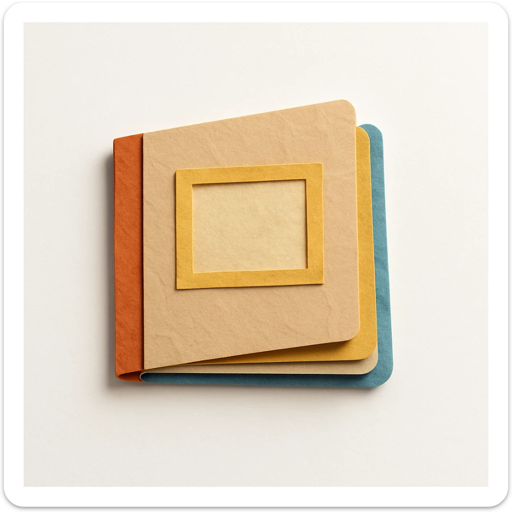 beige photo album sticker