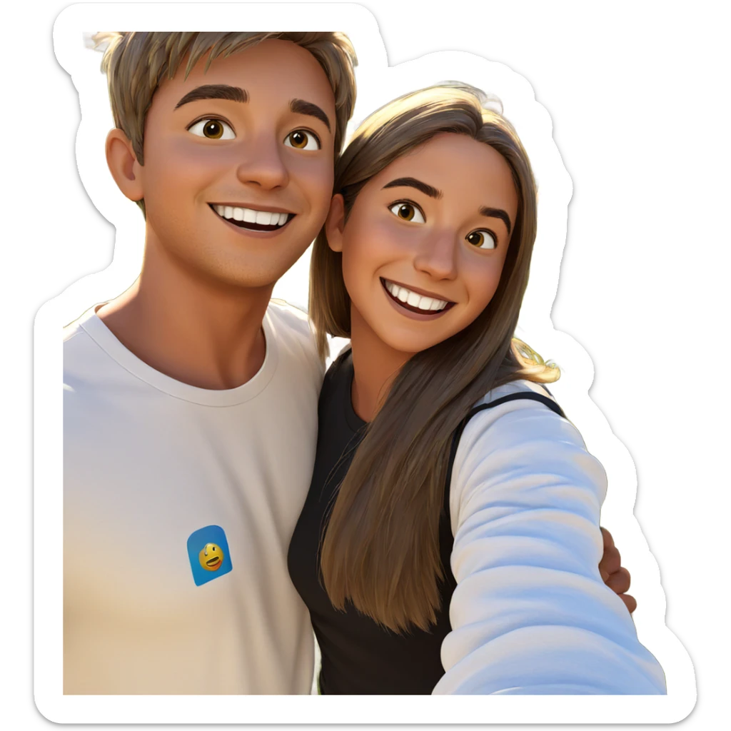 happy moment in the sun sticker