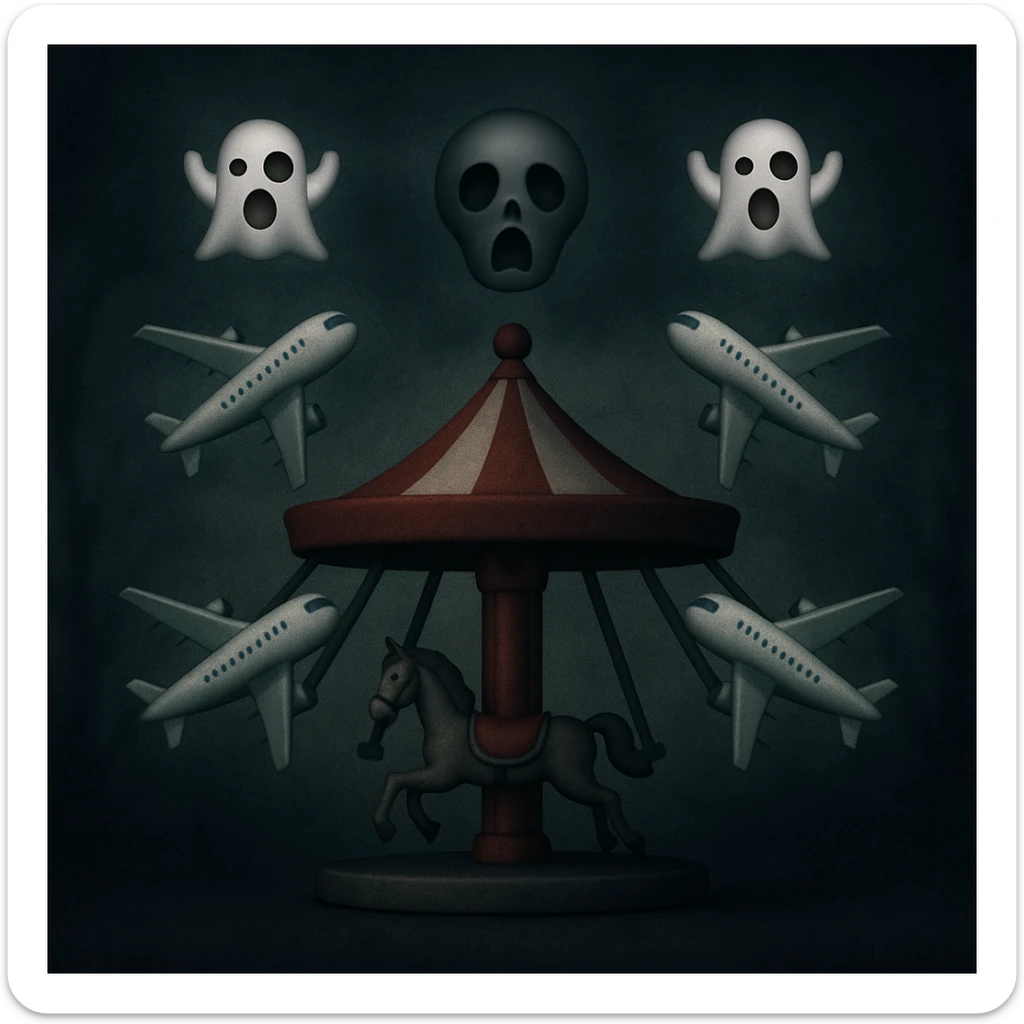 Avions manege du parc saint paul en emoji  rajoute et garde aspect terrifiante  sticker