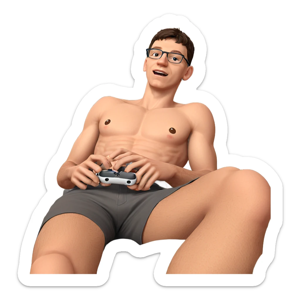 casual indoor gaming session sticker