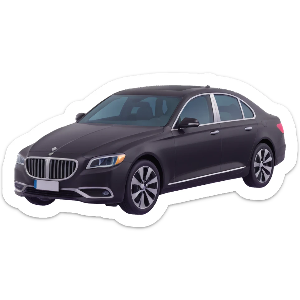 premium sedan with a transparent film partially covering the car, film in the process of being installed, elegant and sophisticated sticker