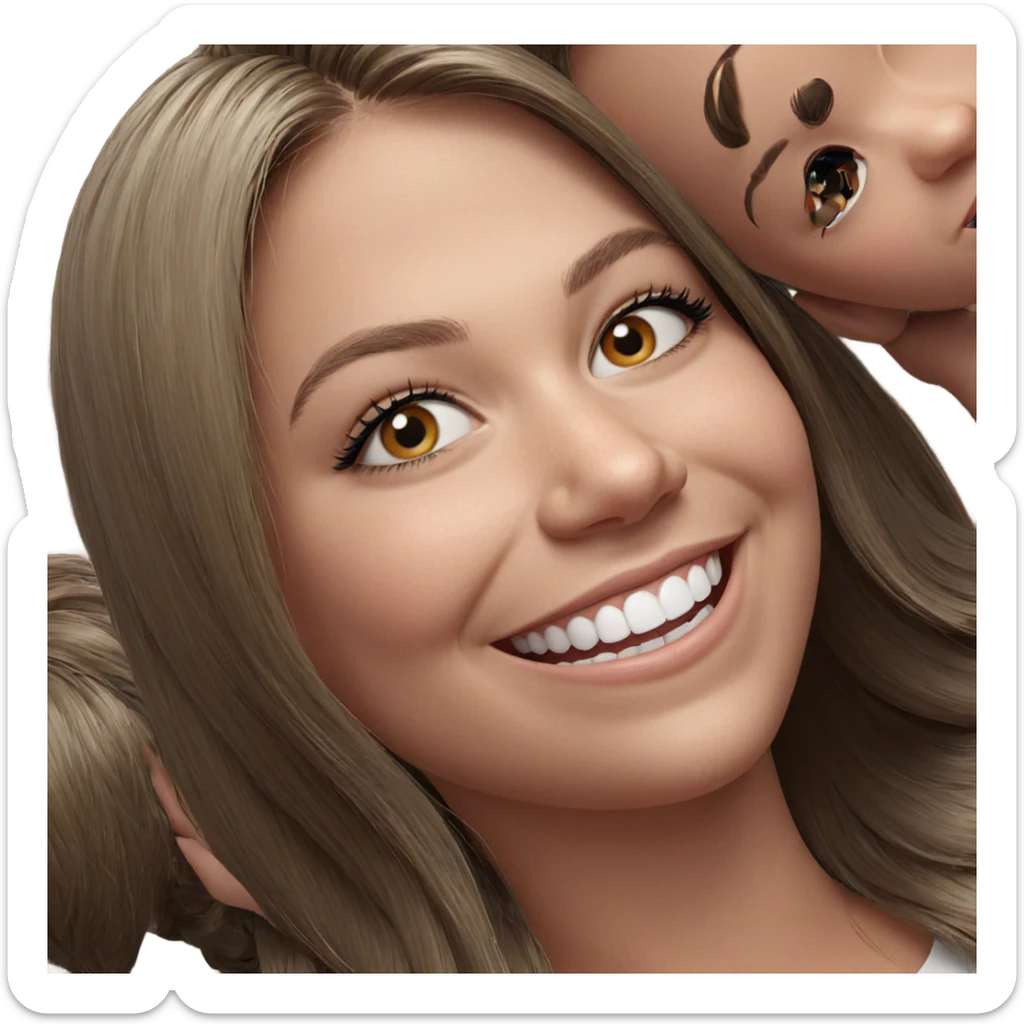 smiling girl portrait photo sticker