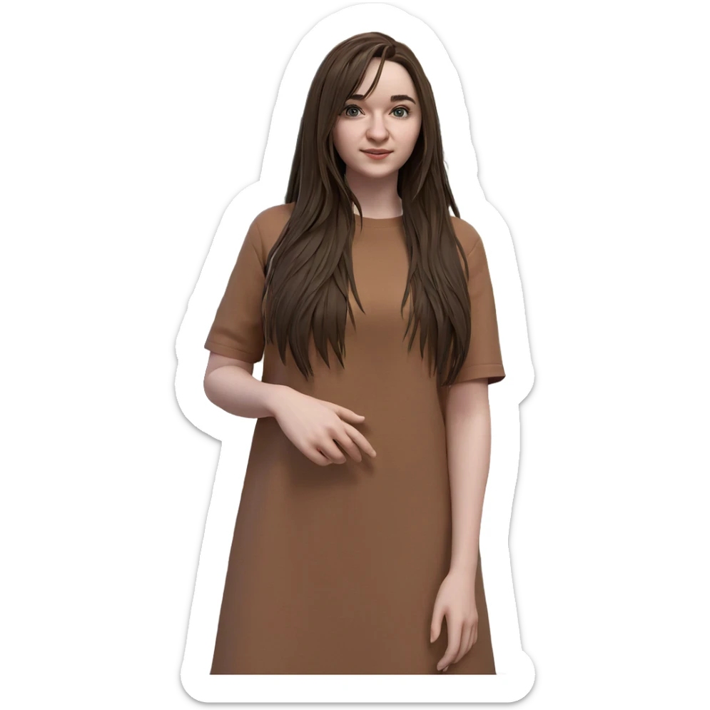 girl by the tree car sticker