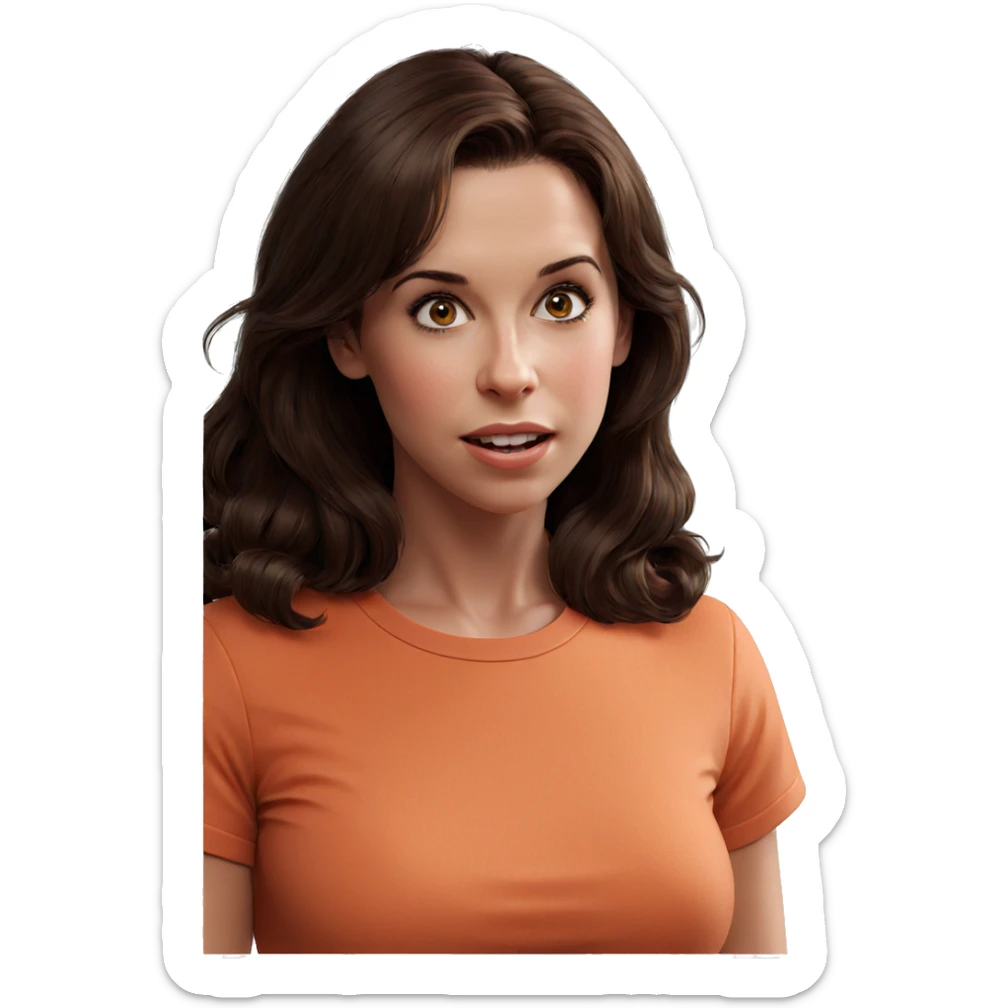 realistic portrait of a girl sticker