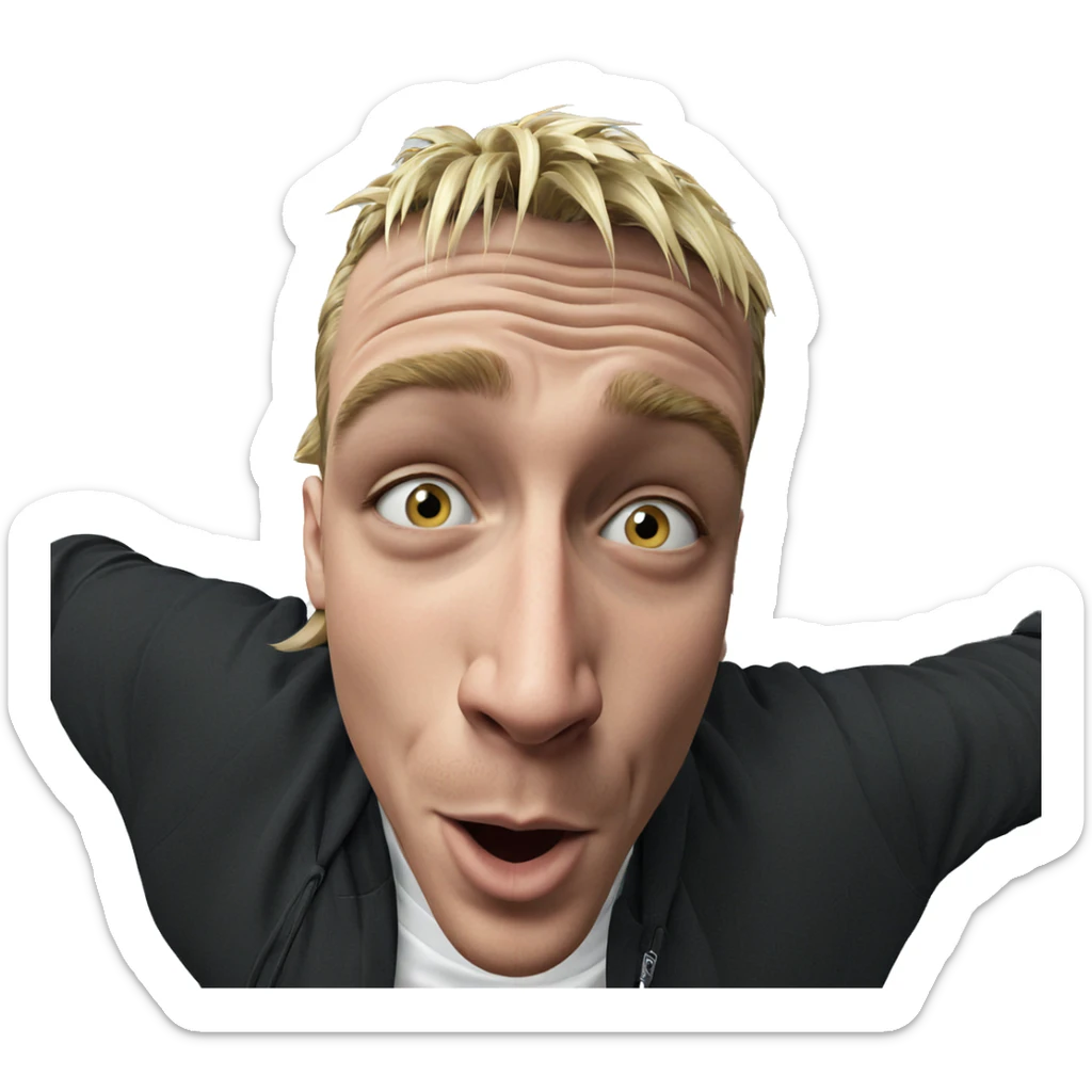 blonde boy looking at viewer sticker