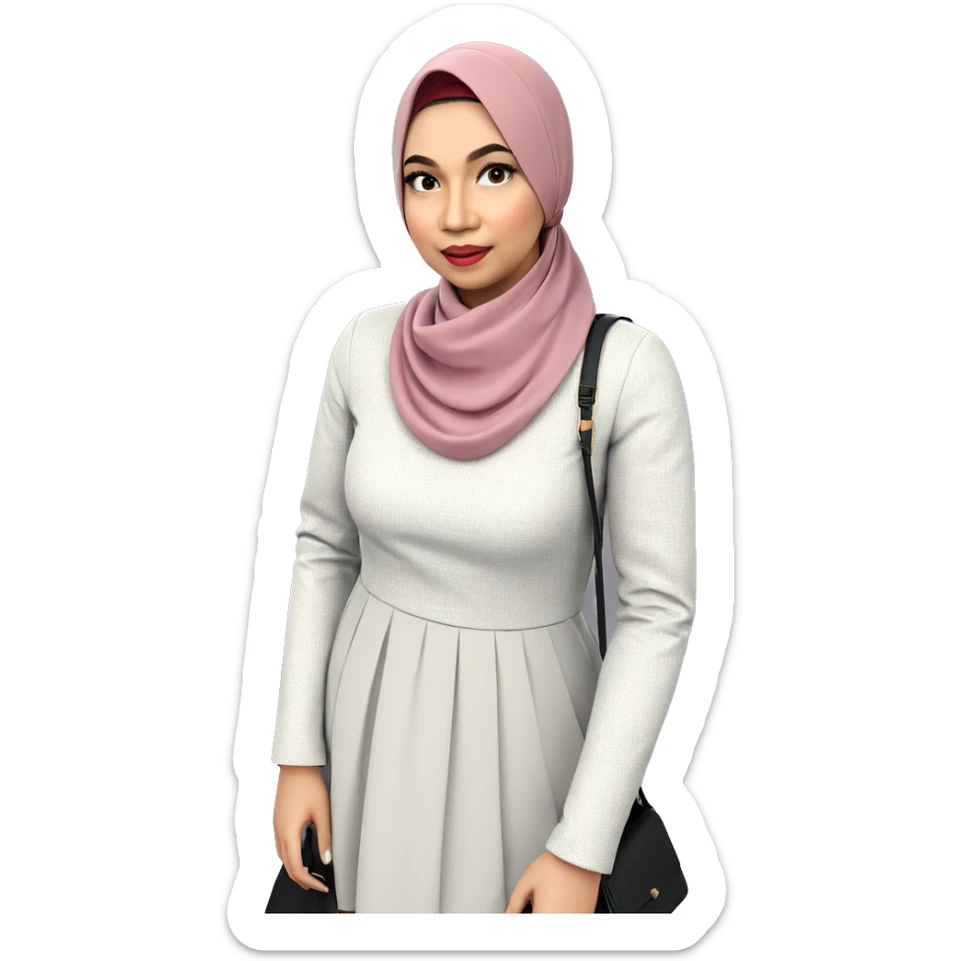 girl in stylish dress sticker