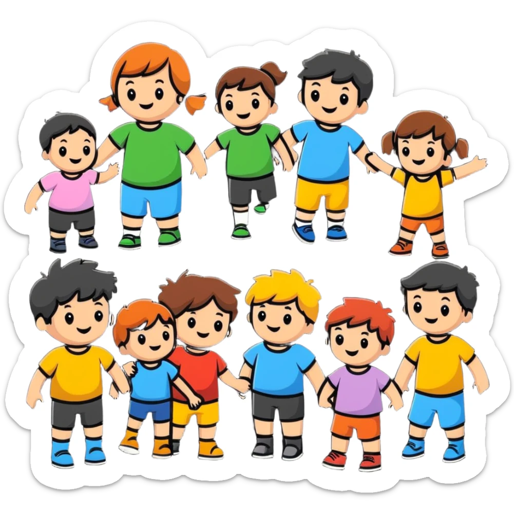 The Goonies group of kids, adventure movie characters sticker