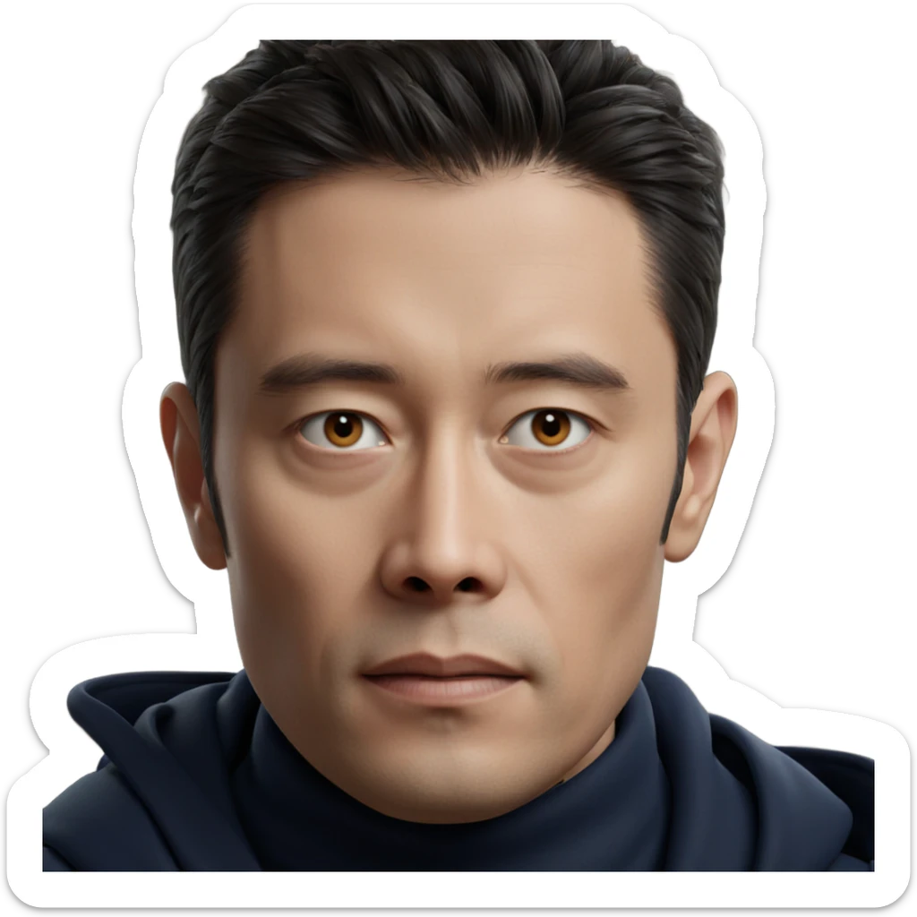 realistic portrait of boy sticker