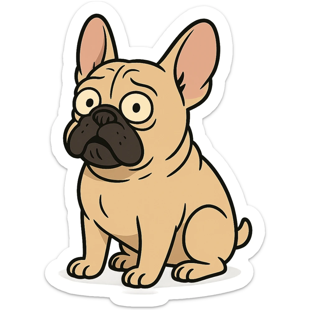 French bulldog sticker
