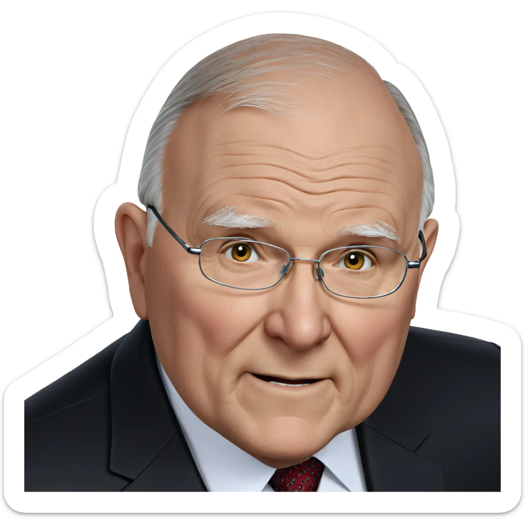 bald old man in suit sticker