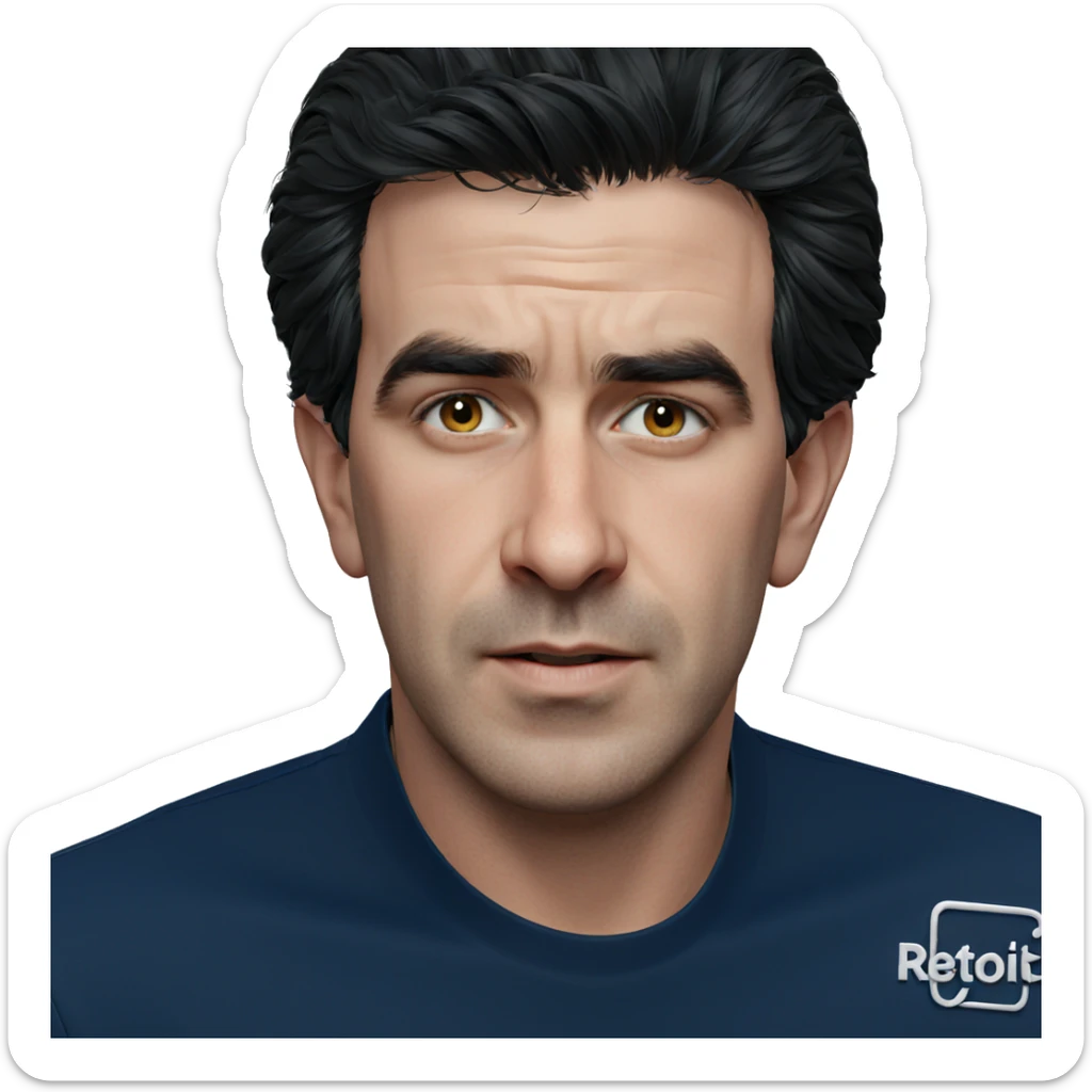 realistic portrait of a male sticker