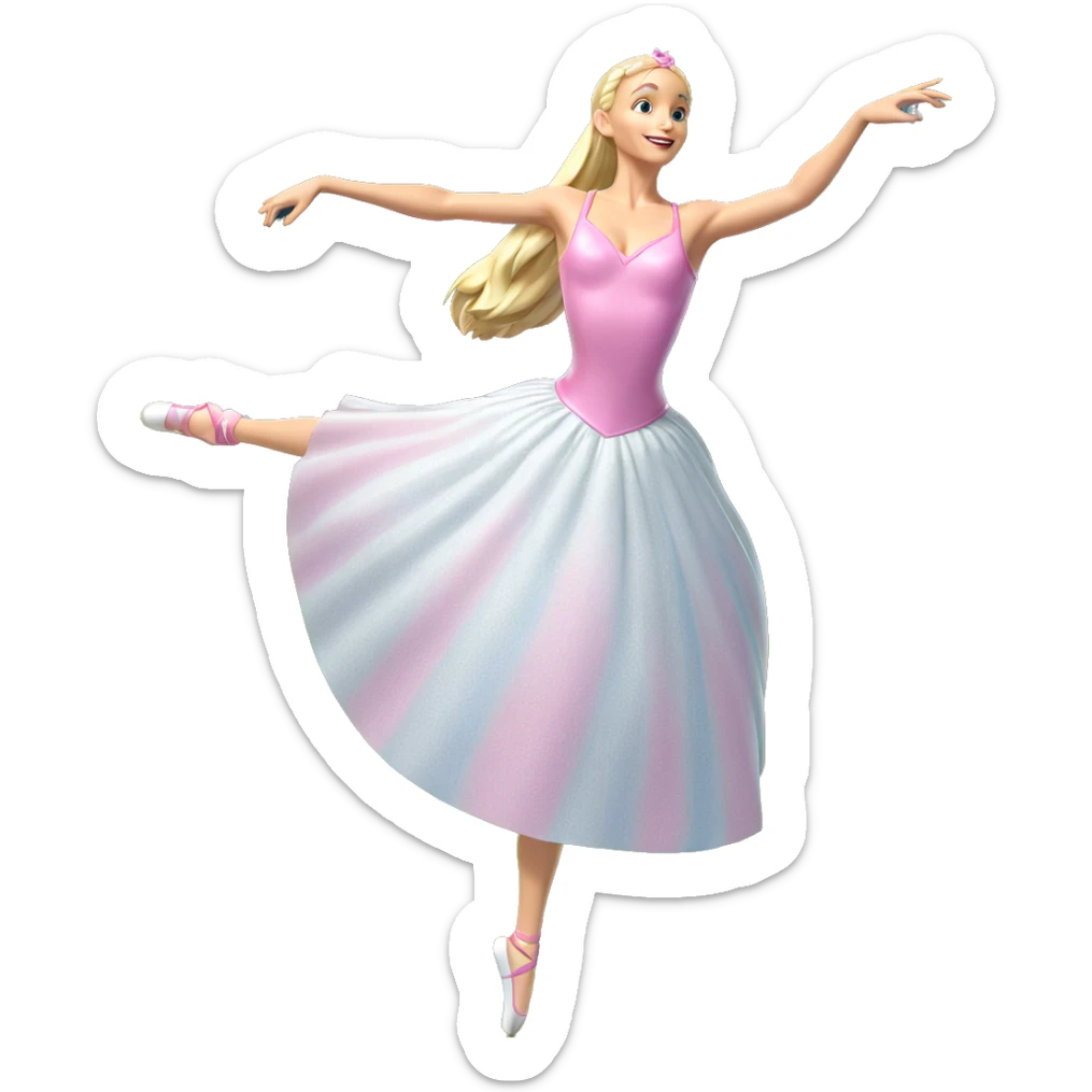 ballerina by the waterfall sticker
