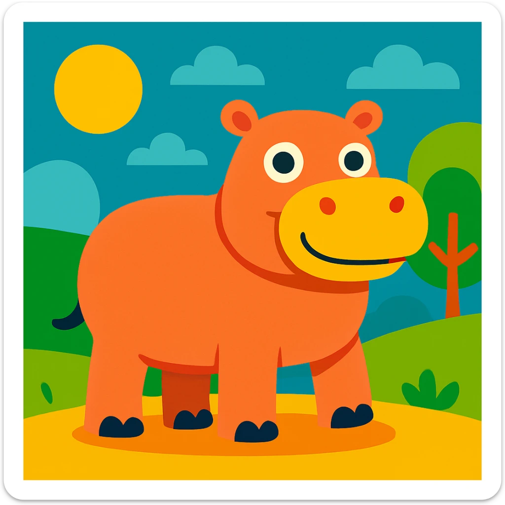 Hippotamus sticker