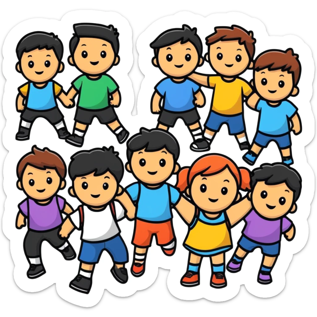 The Goonies group of kids, adventure movie characters sticker