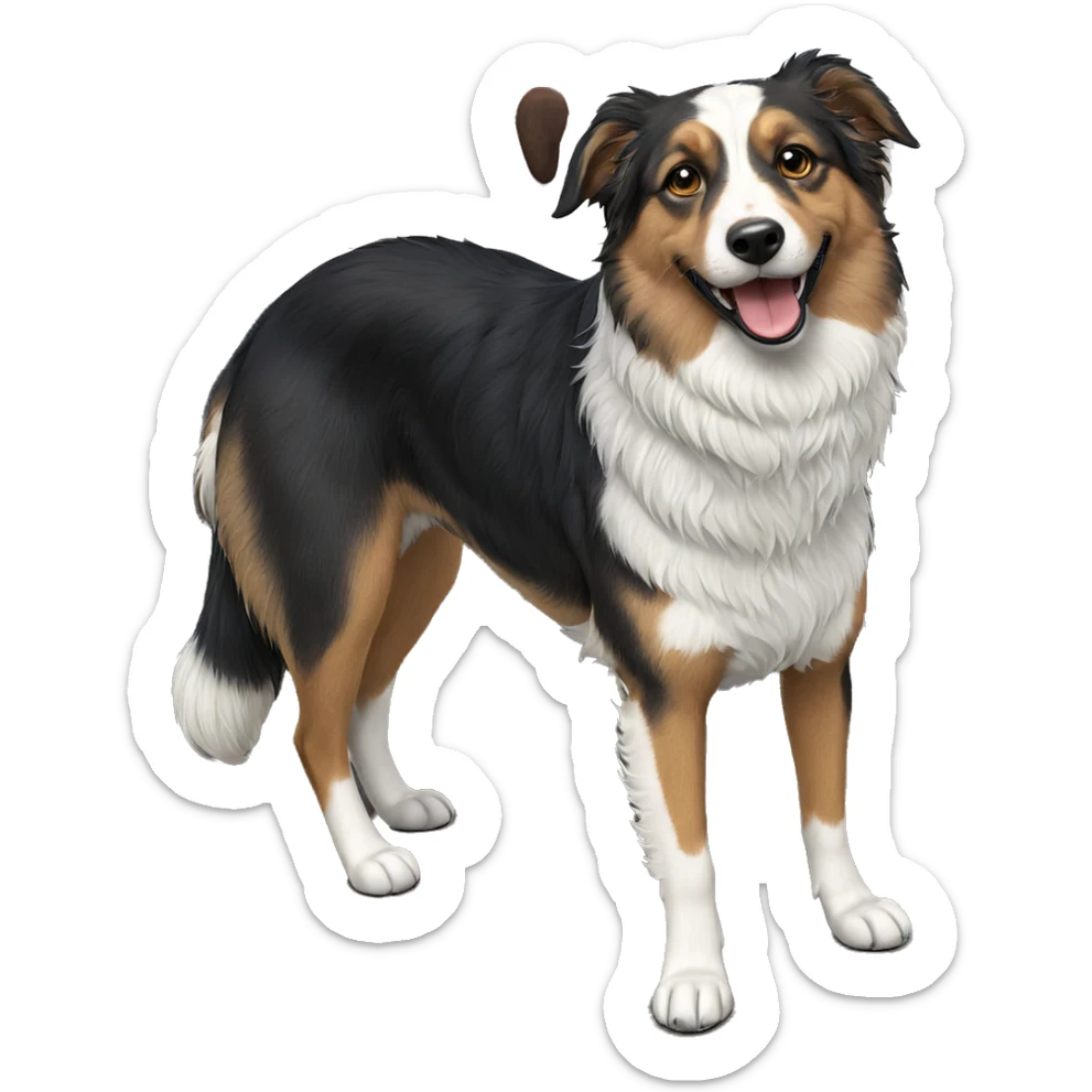 realistic dog indoors portrait sticker