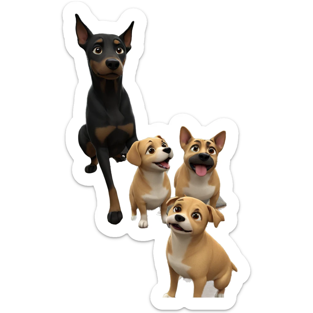 dog looking out window sticker