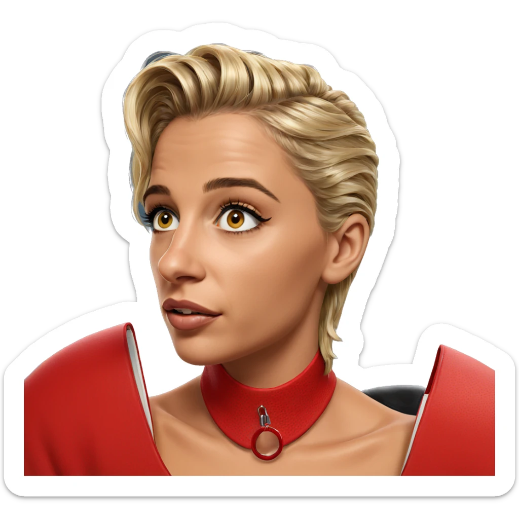 blonde girl portrait realism sticker