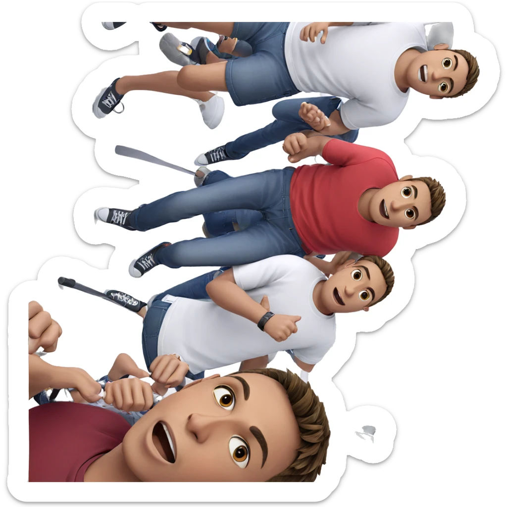 boys in casual outfits sticker