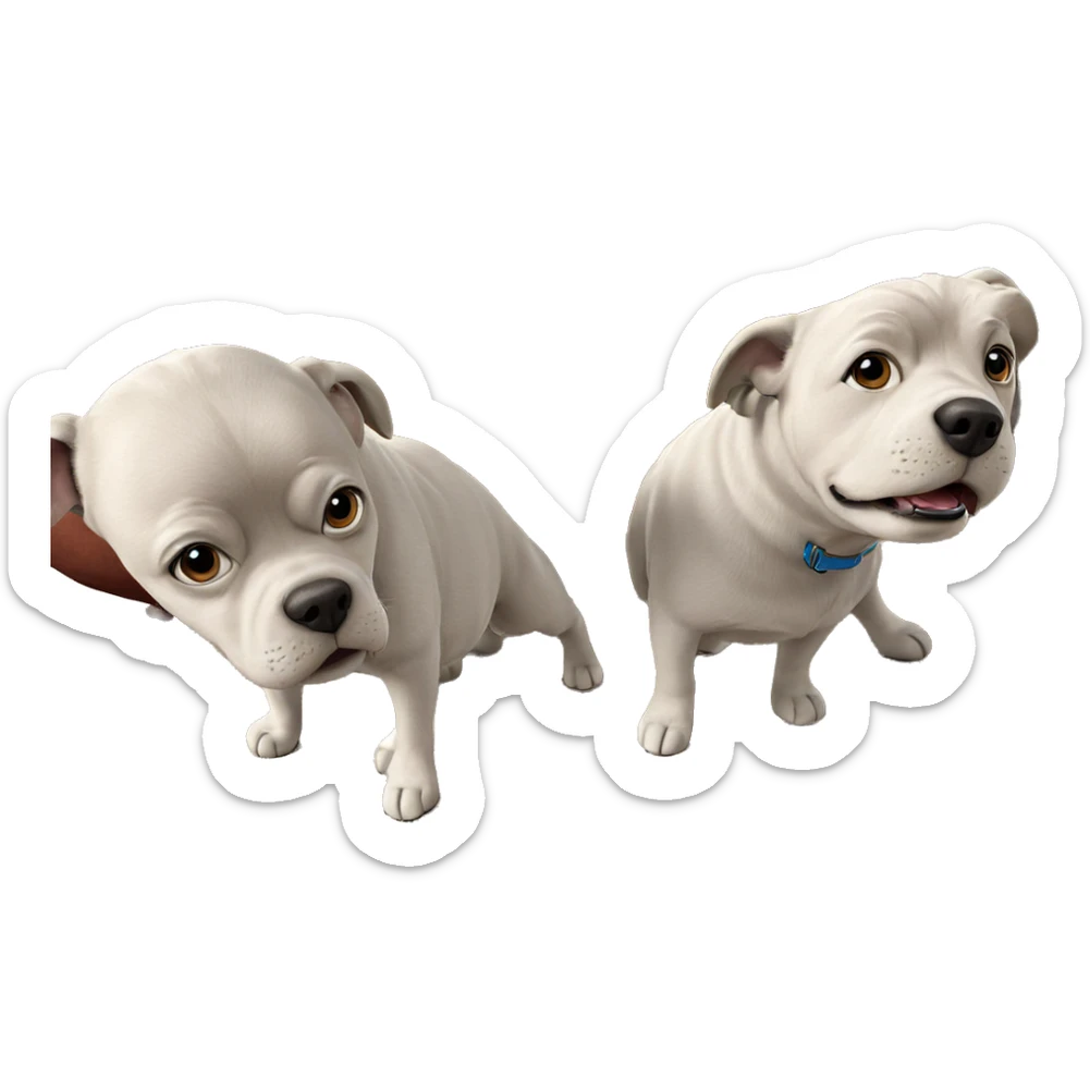 realistic standing dog portrait sticker