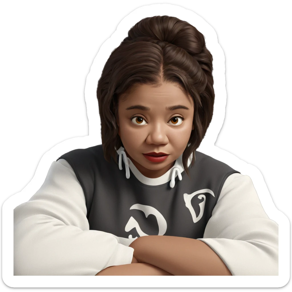 realistic portrait of girl sticker