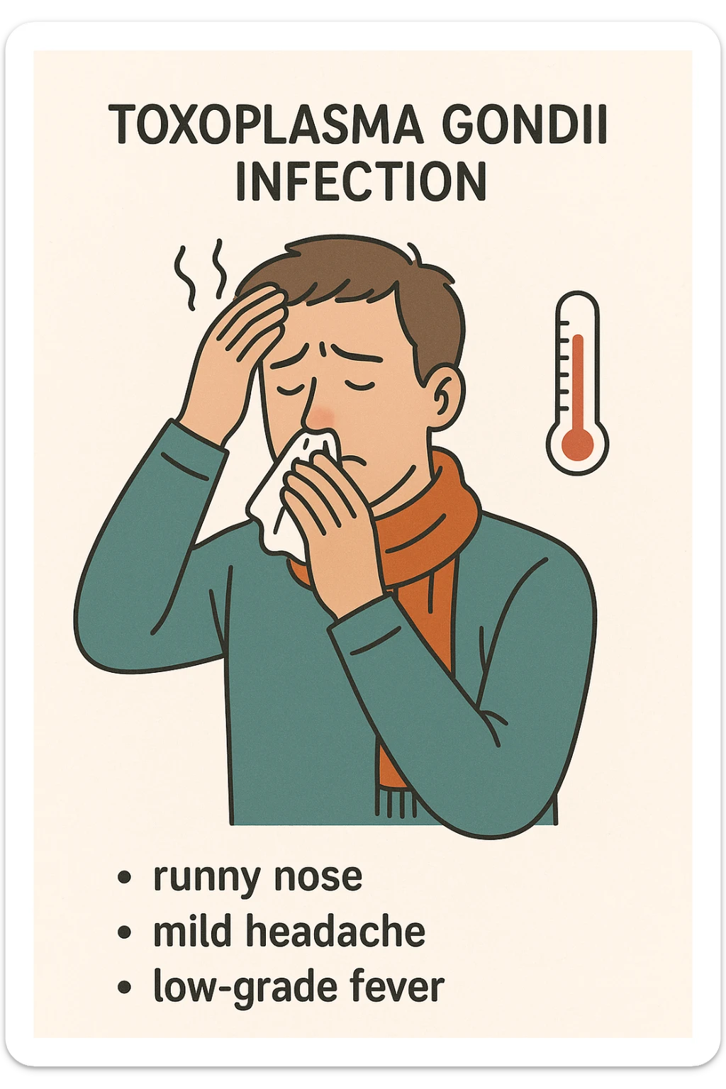 Toxoplasma gondii, infetta uomo ha sintomi solo di lieve influenza in italiano sticker