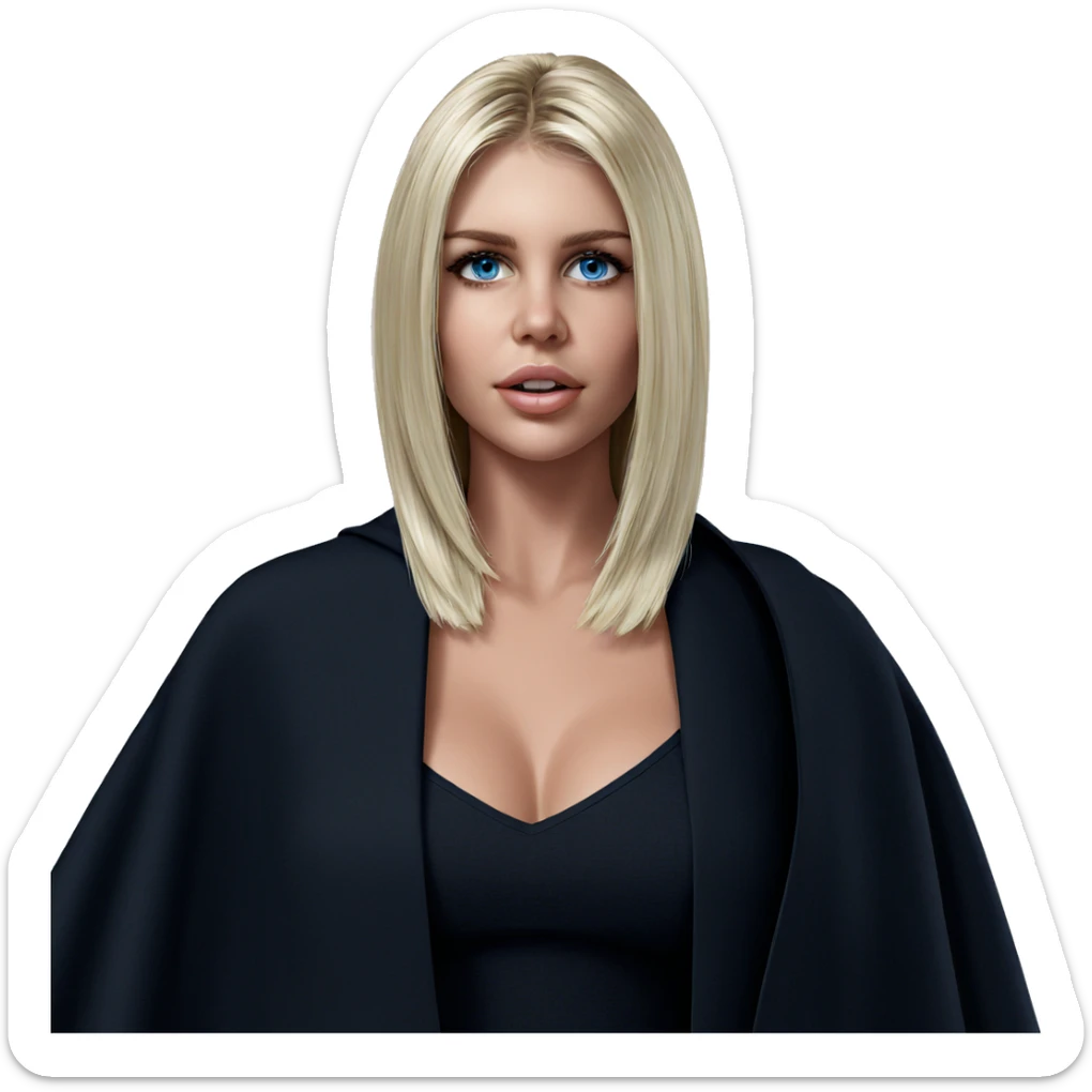 blonde beauty with blue eyes sticker