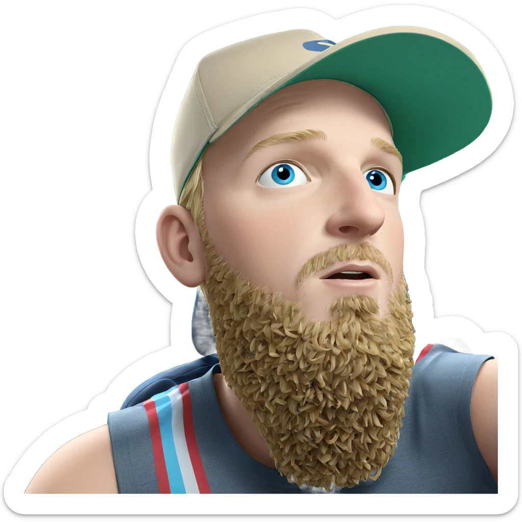 blonde boy with blue eyes sticker