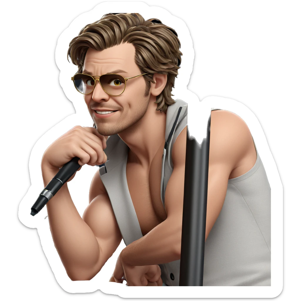 heartthrob with stylish flair sticker