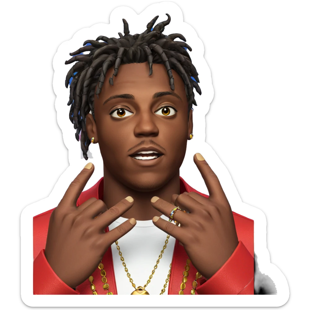 dark-skinned male with jewelry sticker