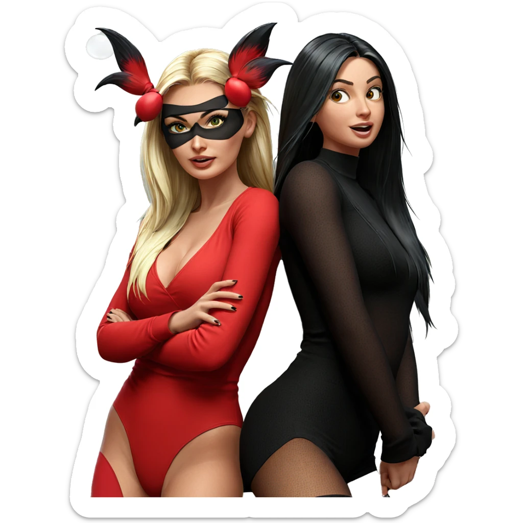 back to back friendship style sticker