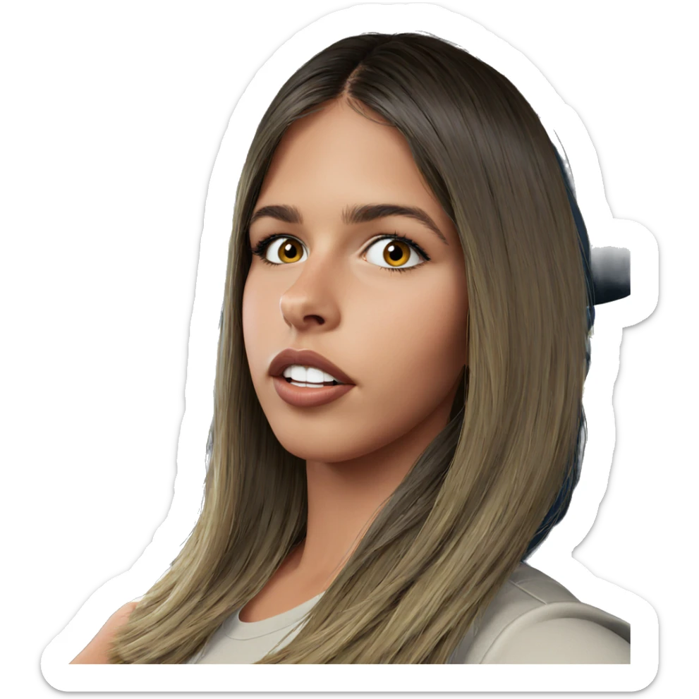 girl in car interior sticker