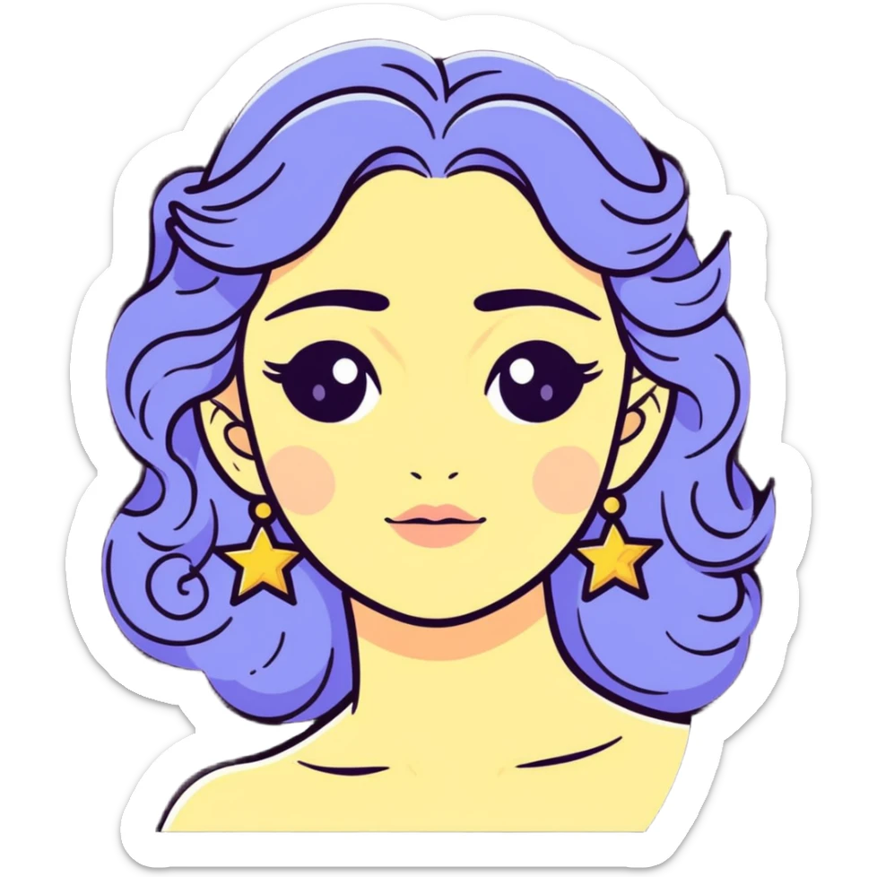 universe goddess Sophia with pretty perfect feminine attractive face, cosmic beauty with detailed delicate facial features, starry goddess with ethereal glow sticker