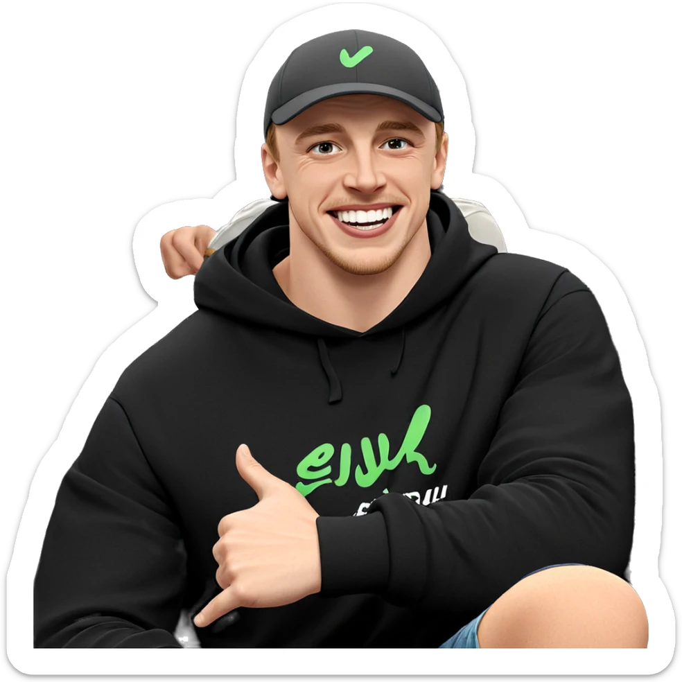 boys having fun together sticker