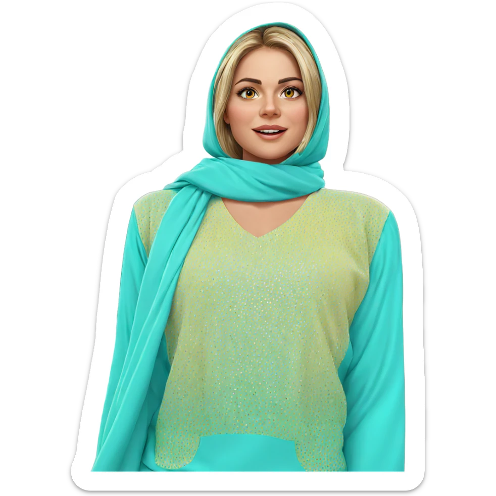 realistic solo girl portrait sticker