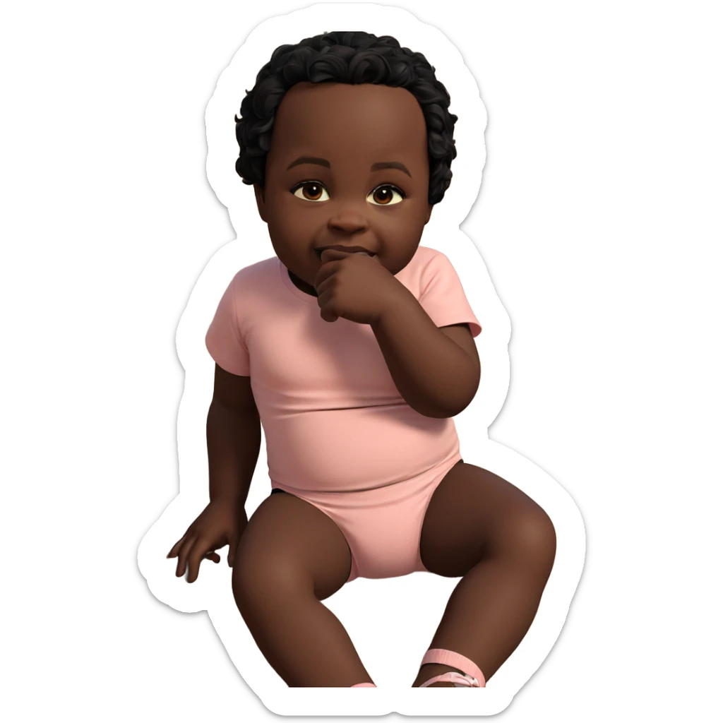 sitting solo in black underwear sticker